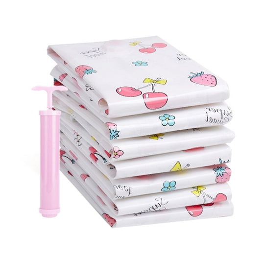 4PCS Space Saving Candy Color Pattern Vacuum Storage Bag, Explosion-proof Thinken Quilts Clothing Vacuum Seal Storage Bag with a Free Hand Pump, Size: 80*100 cm, Size: 80*100 cm