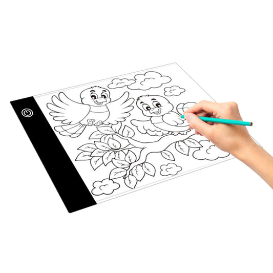 لوحة رسم أنمي رفيعة للغاية قابلة للتعتيم بثلاثة مستويات سطوع، مقاس A5، مزودة بمنفذ USB، مع كابل ومقبس USB، مقاس A5 مع كابل ومقبس USB