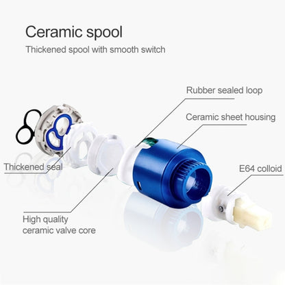 KE6024 Multifunctional Spring Drawing Cold Hot Mixing Water Nozzle Water Filter Adapter Water Purifier Saving Tap, Silver Black