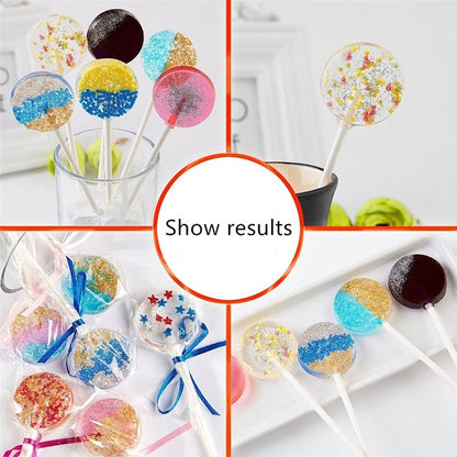 12-Capacity DIY Silicone Chocolate Molds(Lollipop Shape)