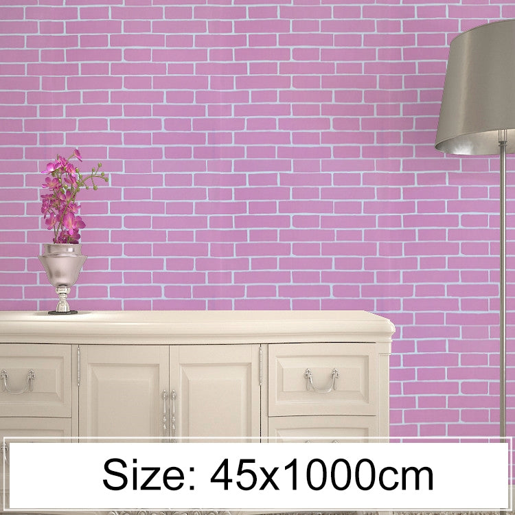 Creative PVC Brick Decoration Wallpaper Stickers Bedroom Living Room Wall Waterproof Wallpaper Roll, Size: 45 x 1000cm