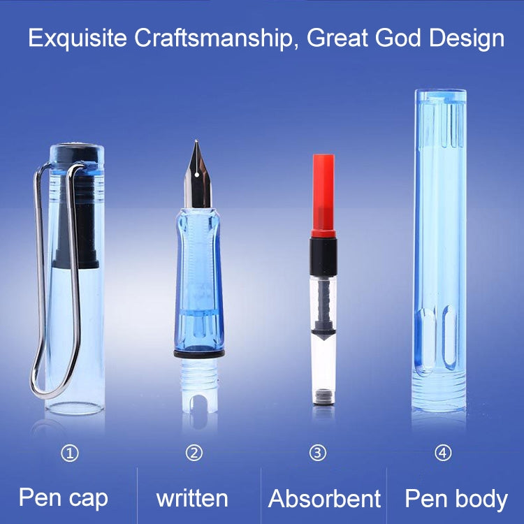 3 PCS School Office Extra Fine Titanium Alloy Nib Transparent Piston Fountain Pen(Black), Random Delivery(0.5mm/0.38mm Nib), HC3328B, HC3328E, HC3328F, HC3328G, HC3328L, HC3328LG, HC3328P, HC3328R, HC3328TE, HC3328TG, HC3328TH, HC3328TL, HC3328TT������...