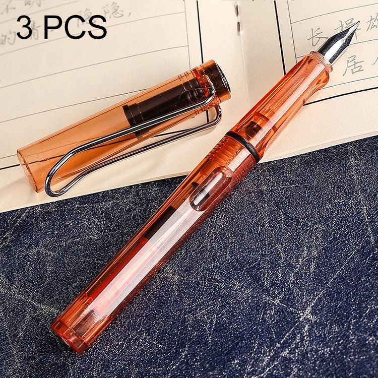 3 PCS School Office Extra Fine Titanium Alloy Nib Transparent Piston Fountain Pen(Black), Random Delivery(0.5mm/0.38mm Nib), HC3328B, HC3328E, HC3328F, HC3328G, HC3328L, HC3328LG, HC3328P, HC3328R, HC3328TE, HC3328TG, HC3328TH, HC3328TL, HC3328TT������...
