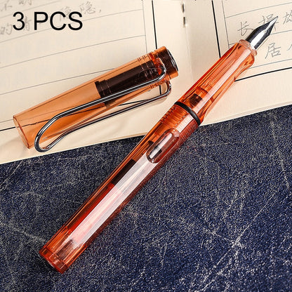 3 PCS School Office Extra Fine Titanium Alloy Nib Transparent Piston Fountain Pen(Black), Random Delivery(0.5mm/0.38mm Nib), HC3328B, HC3328E, HC3328F, HC3328G, HC3328L, HC3328LG, HC3328P, HC3328R, HC3328TE, HC3328TG, HC3328TH, HC3328TL, HC3328TT������...