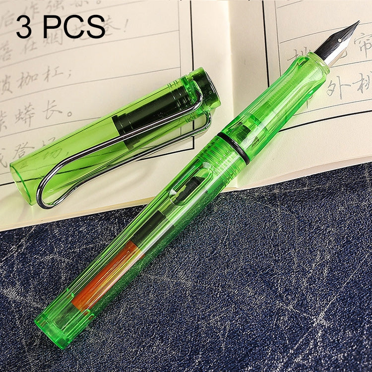 3 PCS School Office Extra Fine Titanium Alloy Nib Transparent Piston Fountain Pen(Black), Random Delivery(0.5mm/0.38mm Nib), HC3328B, HC3328E, HC3328F, HC3328G, HC3328L, HC3328LG, HC3328P, HC3328R, HC3328TE, HC3328TG, HC3328TH, HC3328TL, HC3328TT������...