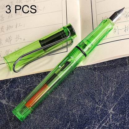 3 PCS School Office Extra Fine Titanium Alloy Nib Transparent Piston Fountain Pen(Black), Random Delivery(0.5mm/0.38mm Nib), HC3328B, HC3328E, HC3328F, HC3328G, HC3328L, HC3328LG, HC3328P, HC3328R, HC3328TE, HC3328TG, HC3328TH, HC3328TL, HC3328TT������...