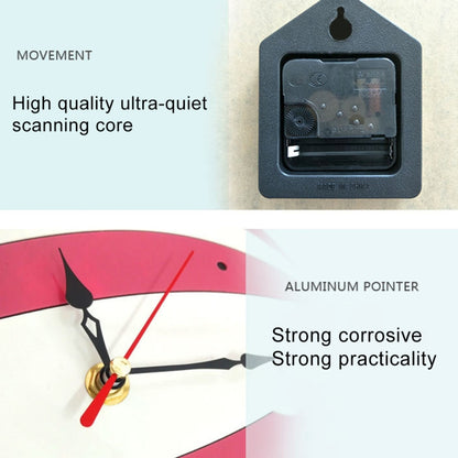 11*10 inch Children Bedroom Room Decor Battery Operated Shaped Mute Non Ticking Round Wall Quartz Clock, Owl