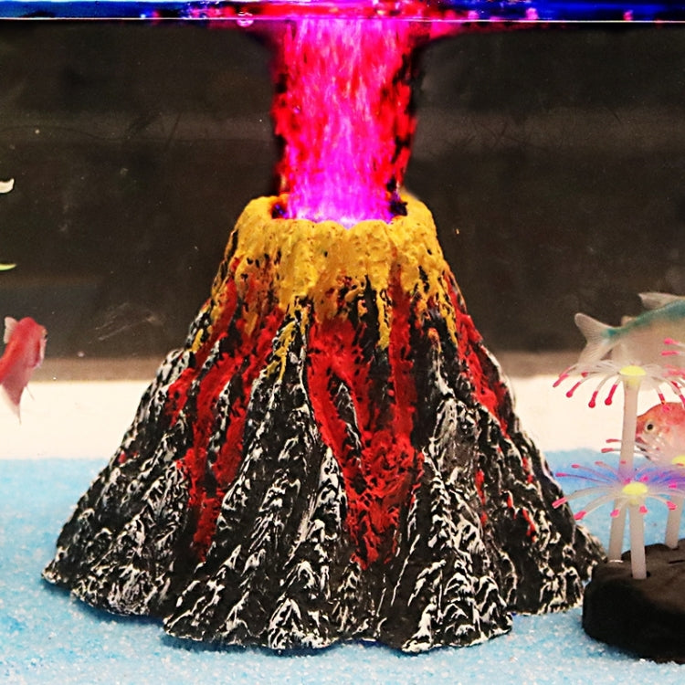Artificial Tree Plant Grass Fish Tank Decoration Volcano Rock Landscape, Creative Rockery Resin Ornaments Aquarium Air Pump, Size: L, 15*9.5*3.3 cm, Size: L, 15*9.5*3.3 cm