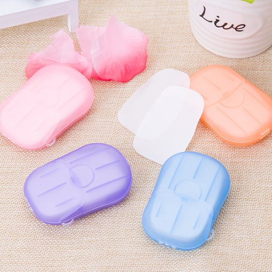 5 PCS Disposable Portable Travel Boxed Confetti Soap Mini Soap Paper, Random Color Delivery, 5 PCS