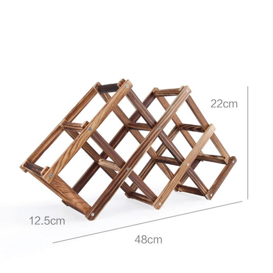 6 Bottles Racks Foldable Wine Stand Wooden Wine Holder Kitchen Bar Display Shelf