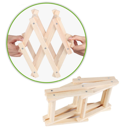 6 Bottles Racks Foldable Wine Stand Wooden Wine Holder Kitchen Bar Display Shelf