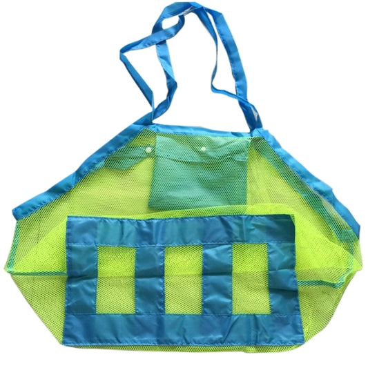 Portable Mesh Children Beach Dredging Tools Toy Quick Storage Bag Handbag, L Size