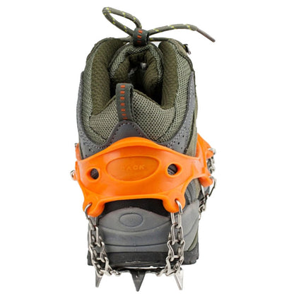 One Pair 19 Teeth Anti-Slip Ice Gripper Hiking Climbing Chain Shoes Covers, Size: M
