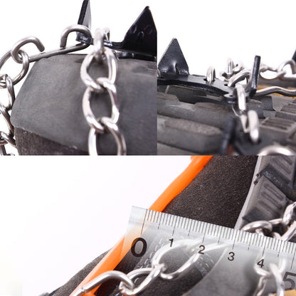 One Pair 8 Teeth Anti-Slip Ice Gripper Hiking Climbing Chain Shoes Covers