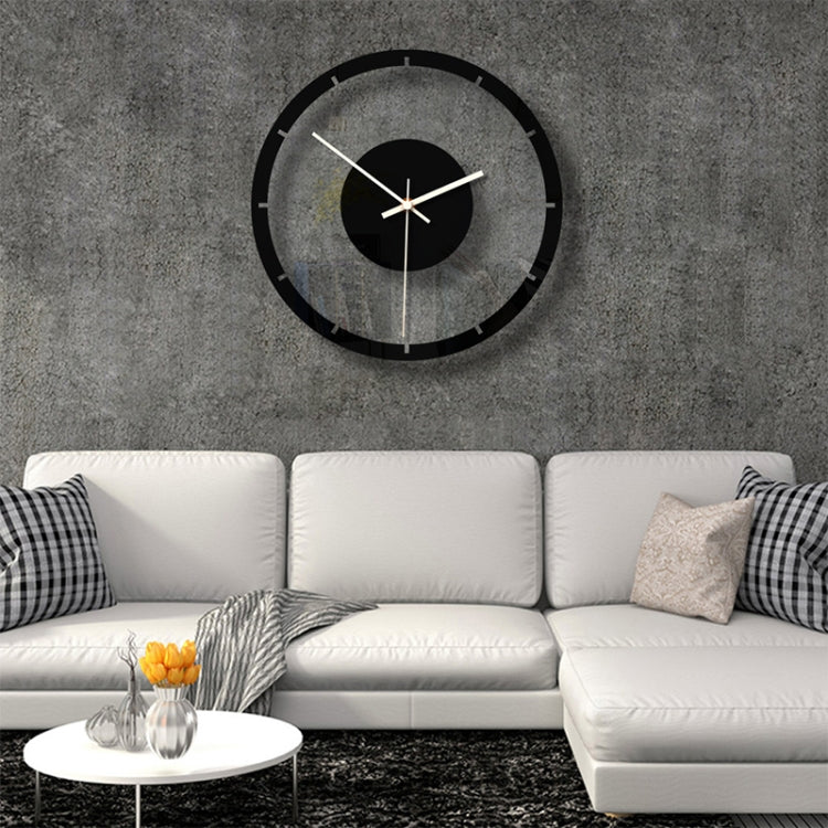TM011 A Round Wooden Dial Transparent Acrylic Mute Wall Clock, TM011 A