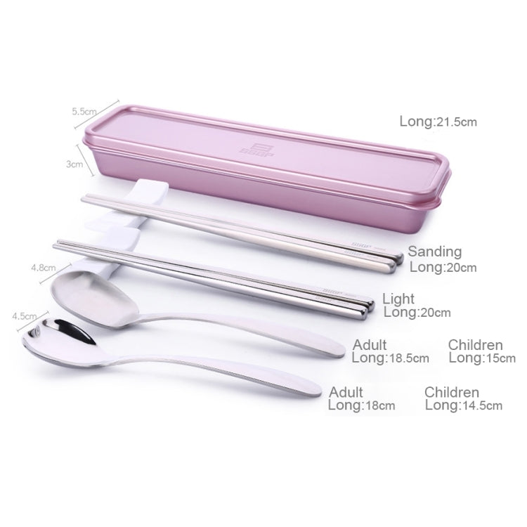3 in 1 304 Stainless Steel Frosted Portable Outdoor Tableware for Children