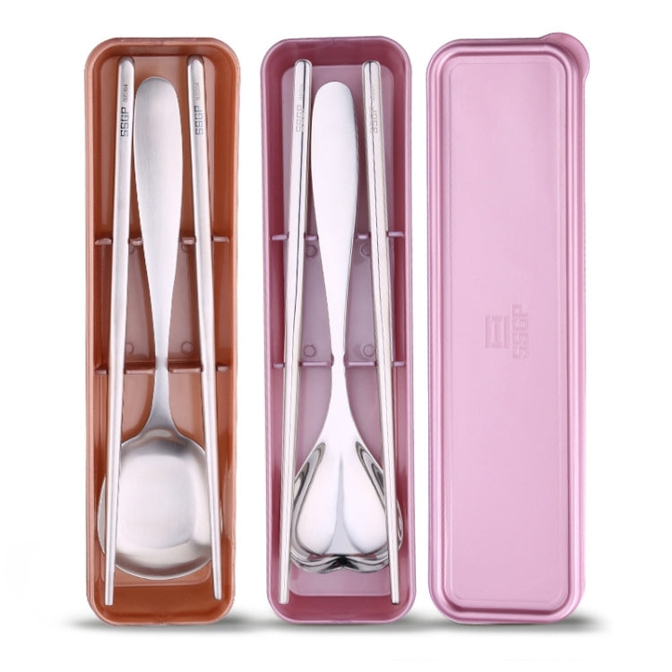 3 in 1 304 Stainless Steel Frosted Portable Outdoor Tableware for Children