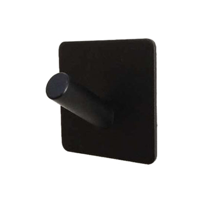 Stainless Steel Black Oblique Hook Bathroom Non-perforated Coat Rack, Black Oblique Hook