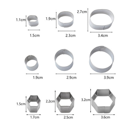 24 PCS / Set Stainless Steel DIY Cookie Biscuits Molds Geometry Baking Tools (Octagon), HC4340A, HC4340B, HC4340C