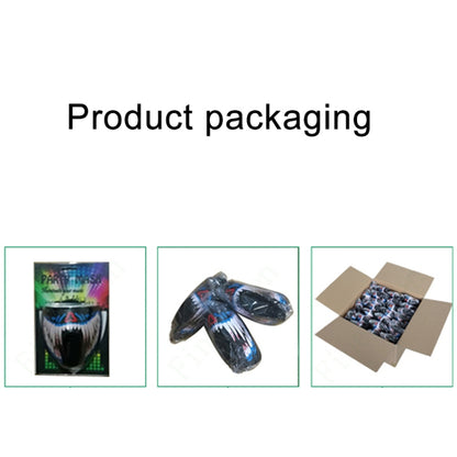 قناع هالوين FG-MA-02 مع ضوء LED بارد للتحكم الصوتي، قناع تنكر مخيف، FG-MA-02