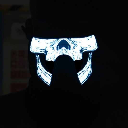 قناع هالوين FG-MA-023 بإضاءة LED باردة للتحكم الصوتي، قناع تنكر مخيف، FG-MA-023
