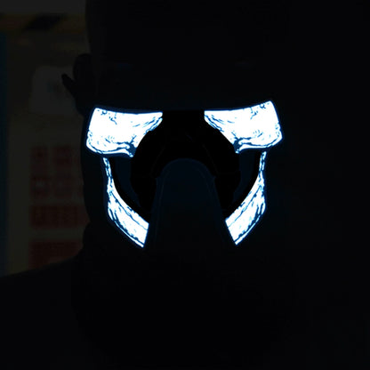 قناع هالوين FG-MA-023 بإضاءة LED باردة للتحكم الصوتي، قناع تنكر مخيف، FG-MA-023