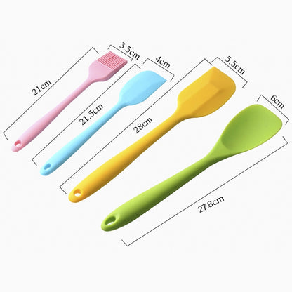 kn607 10 in 1 Colorful Silicone Kitchen Tools Set, kn607