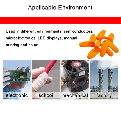 100pcs / Pack Antistatic Antislip Durable Fingertips Latex Protective Gloves, Size: M, 2.6*6.3cm