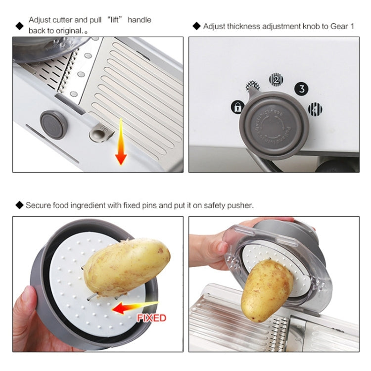 CZ-01 Multifunctional Household Stainless Steel Manual Vegetable Cutting Machine Carrot Potato Grater, CZ-01