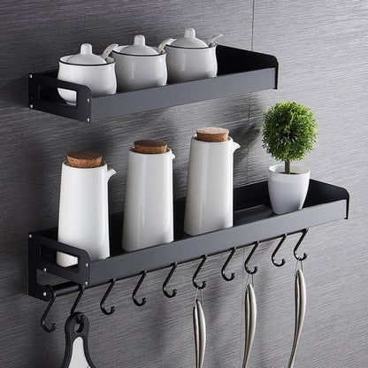 80cm Kitchen Multi-function Wall Hanging Holder Seasoning Storage Rack, 80cm(Silver)