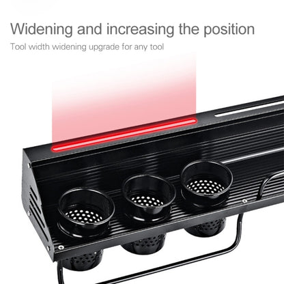 B Version 50cm 2 Cups 10 Hooks Kitchen Multi-function Wall-mounted Condiment Storage Rack, B Version 50cm 2 Cups