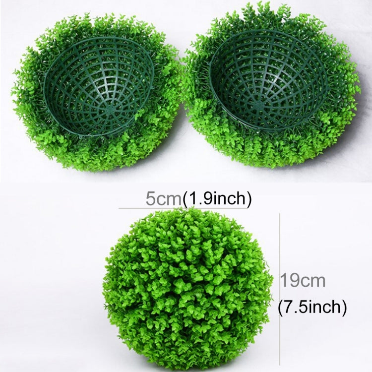 Artificial Green Eucalyptus Plant Ball Tree Wedding Event Home Outdoor Decoration Hanging Ornament, Diameter: 7.5 inch, 7.5 inch