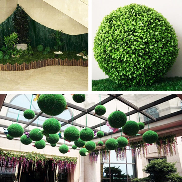 Artificial Green Eucalyptus Plant Ball Tree Wedding Event Home Outdoor Decoration Hanging Ornament, Diameter: 7.5 inch, 7.5 inch