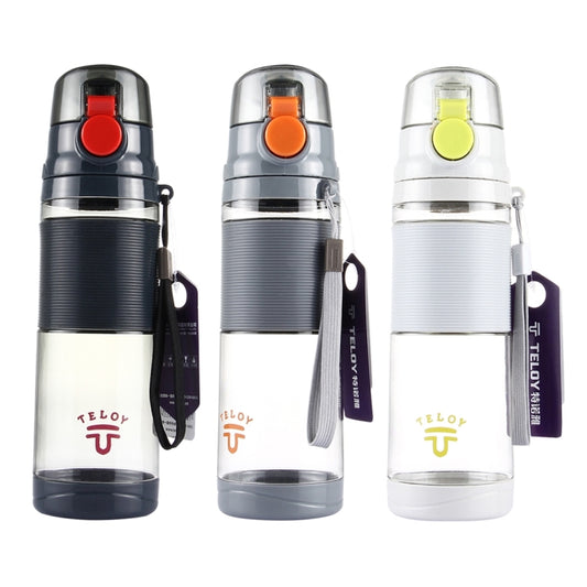 Teloy TNY-9601 650ML Portable Snap Cap Space Cup Bottle, Applicative Water Temperature: ﹣20 ~ 120 Celsius Degrees, TNY-9601 (Dark Grey + Red)