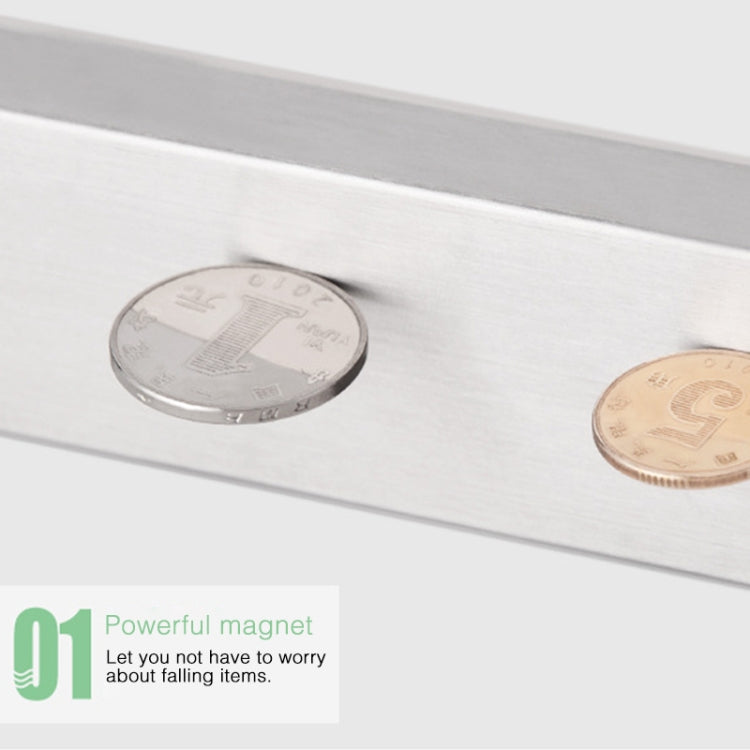 Kitchen Free Punching Wall-mounted 304 Stainless Steel Magnetic Knife Holder, Size:31x4x1.5cm, Size:31x4x1.5cm
