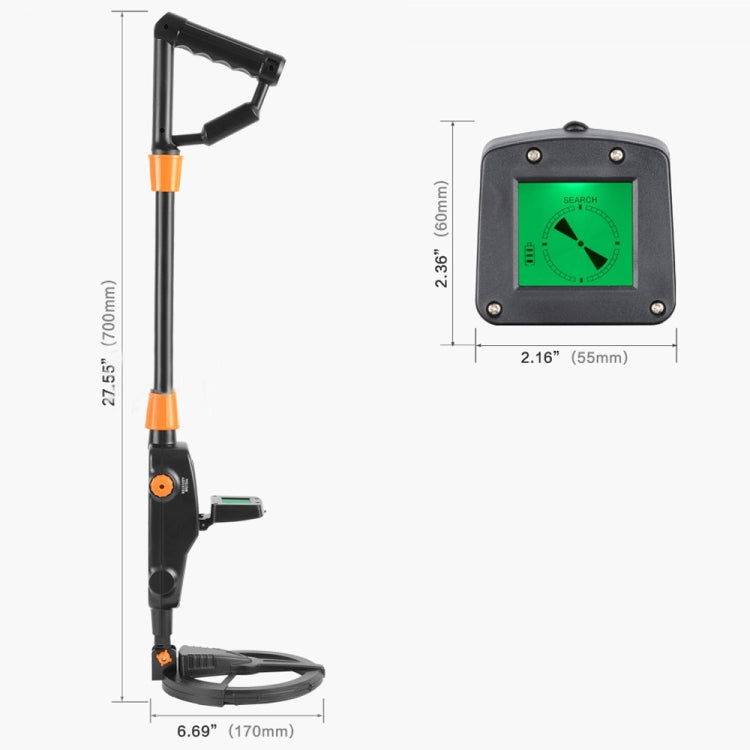 جهاز كشف المعادن تحت الأرض MD1008A، جهاز كشف ألعاب الأطفال مزود بشاشة LCD، نطاق القياس: 10 سم، MD1008A