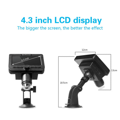 inskam317 1080P 4.3 inch LCD Screen WiFi HD Digital Microscope, Sucker Bracket, Sucker Bracket