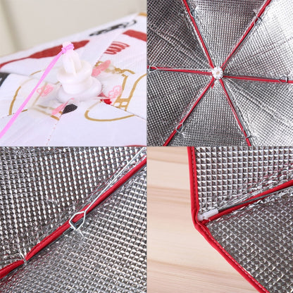 Folding Food Cover Keep Foods Warm Aluminum Foil Cover, Blue Tableware Pattern, Size: 60*60*17cm, Size: 60*60*17cm, Blue