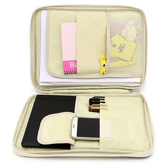 Office Supplies Multi-purpose Zipper Document Folder A4 Storage Bag
