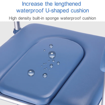 Elderly Toilet Seat Aluminum Alloy Wheelchair Pregnant Women Shower Chair with Wheels
