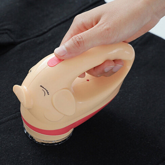 Household Upgrade Pig Shape Fluffy Trimmer Hairballs Clip Clothes Hair Removal Shaving Machine, Pig Shape Fluffy Trimmer