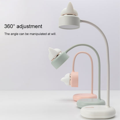 مصباح مكتب ليلي LED بتصميم مصدر ضوء مزدوج على شكل قطة، يدعم 3 مستويات للتحكم في السطوع
