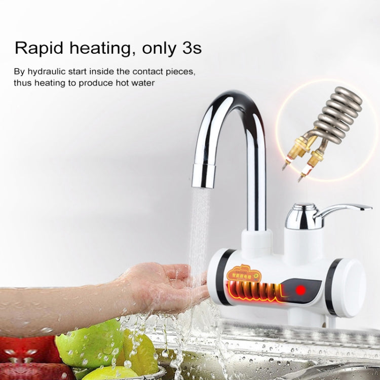 3s Fast Heat Electrothermal Rotatable Faucet Water Tap with Indicator Light, 220V, Size: L, Indicator Light / Size: L