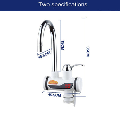 3s Fast Heat Electrothermal Rotatable Faucet Water Tap with Digital Display, 220V, Size: L, Digital Display / Size: L
