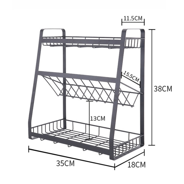 Creative Kitchen Three-layer Storage Shelf Spice Rack, 2