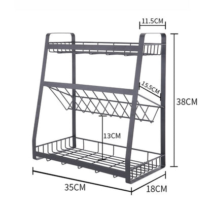 Creative Kitchen Three-layer Storage Shelf Spice Rack, 2