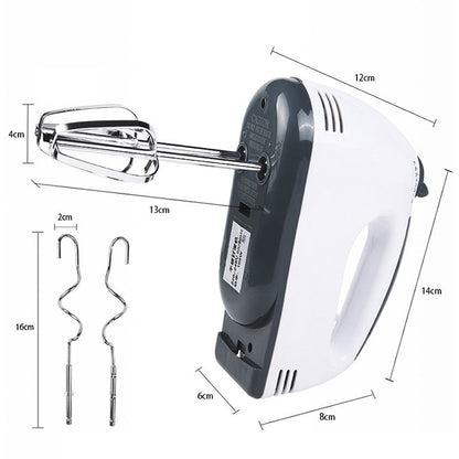 KN007364 100W Household Seven-speed Adjustable Handheld Electric Egg Beater, EU Plug, KN007364