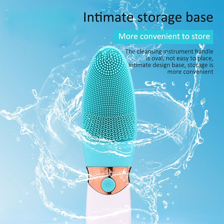 Battery-powered Silicone Acoustic Wave Face Skin Care Electric Facial Cleanser
