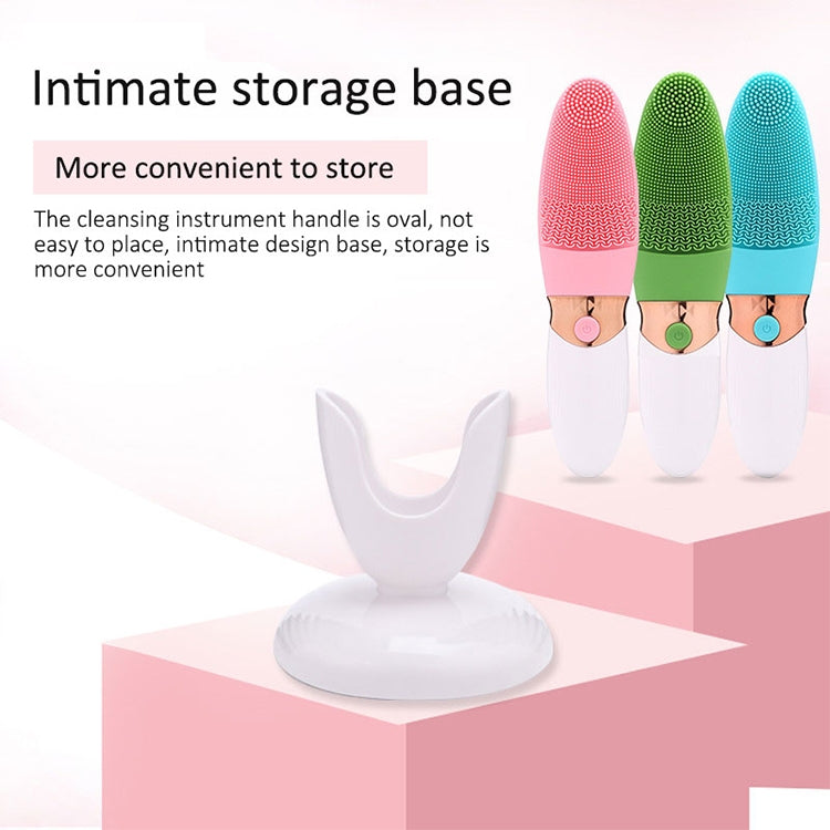Battery-powered Silicone Acoustic Wave Face Skin Care Electric Facial Cleanser