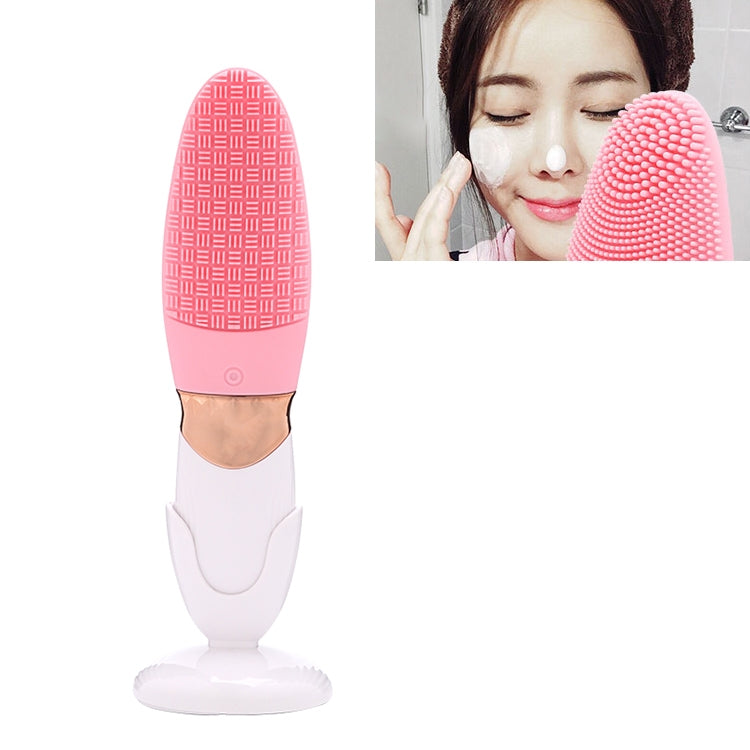 Battery-powered Silicone Acoustic Wave Face Skin Care Electric Facial Cleanser